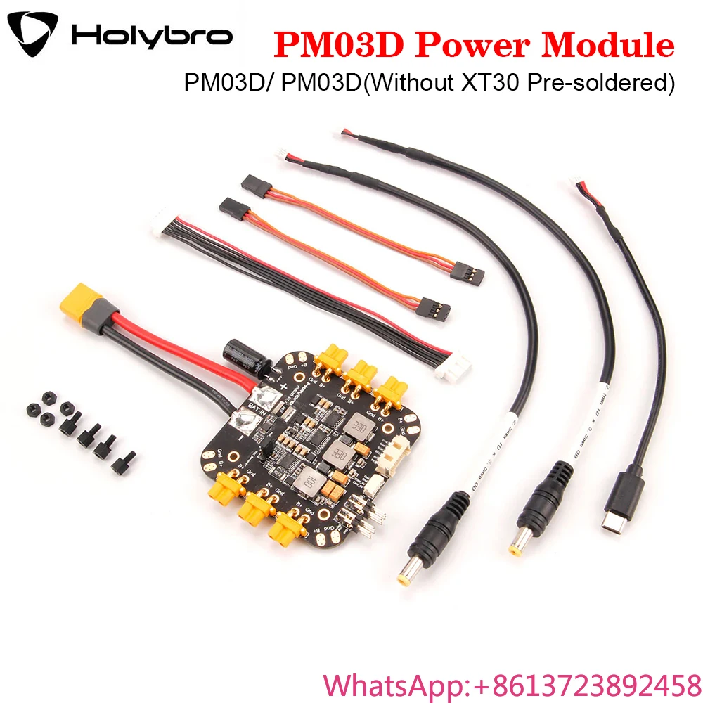 

Holybro PM03D Power Module Compatible to Flight Controller Uses I2C Power Monitor W/ XT-30 XT-60 Connectors for RC FPV Drone