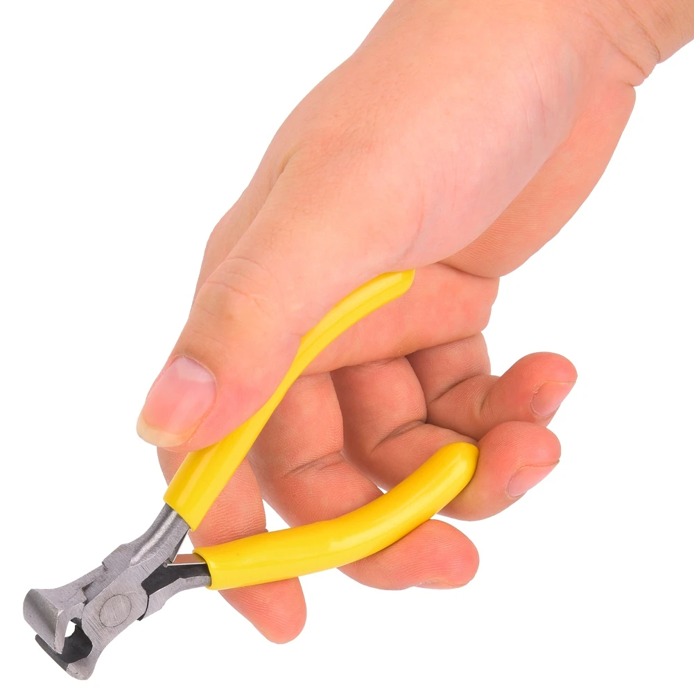 Guitar String Pliers Yellow Steel Musical Instrument Handle Repair Maintenance Tool Size 9.3mm 12.8mm 13.56mm 104mm Package