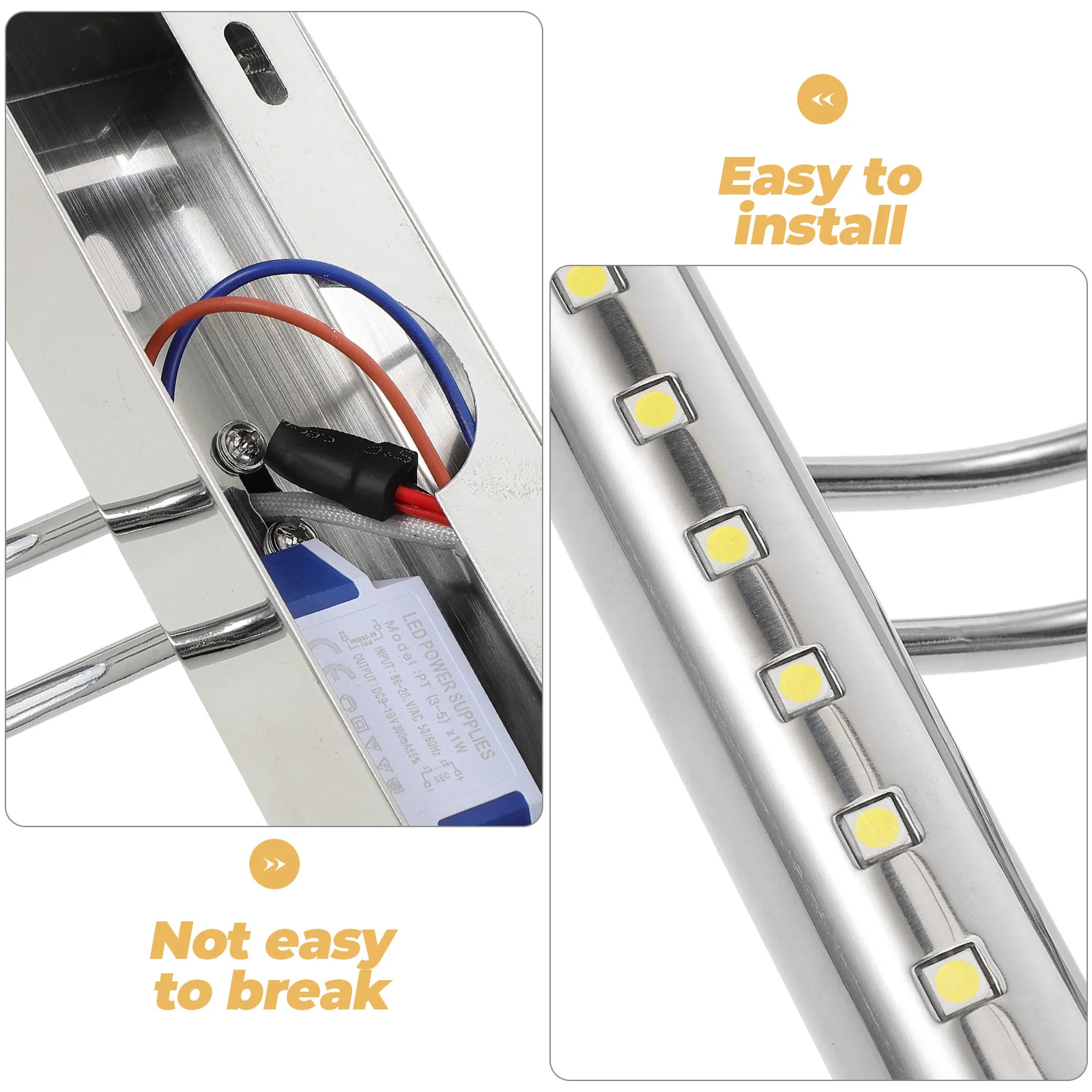 LED Mirror Wall Lamp Bathroom Modern Style Mirror Front Light Easy Install Vanity LED Bathroom Light Fixture Vanity Lights