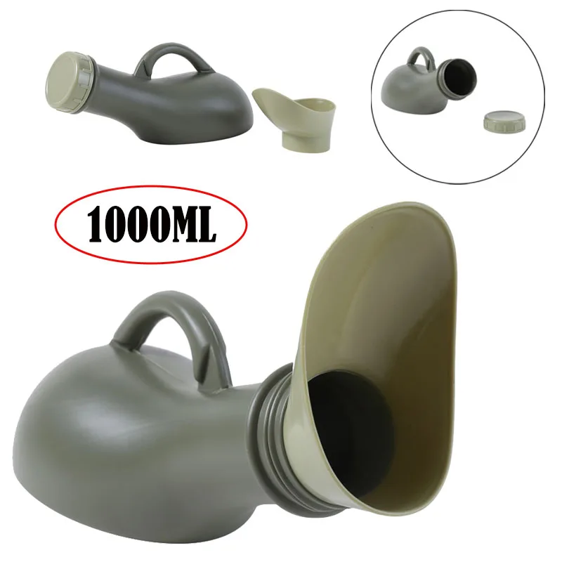 1000ML Unisex Urine Portable Bottle Plastic Urinal Pot with Lid Travel Camping Vehicle Mounted Emergency Urine Bottle Container