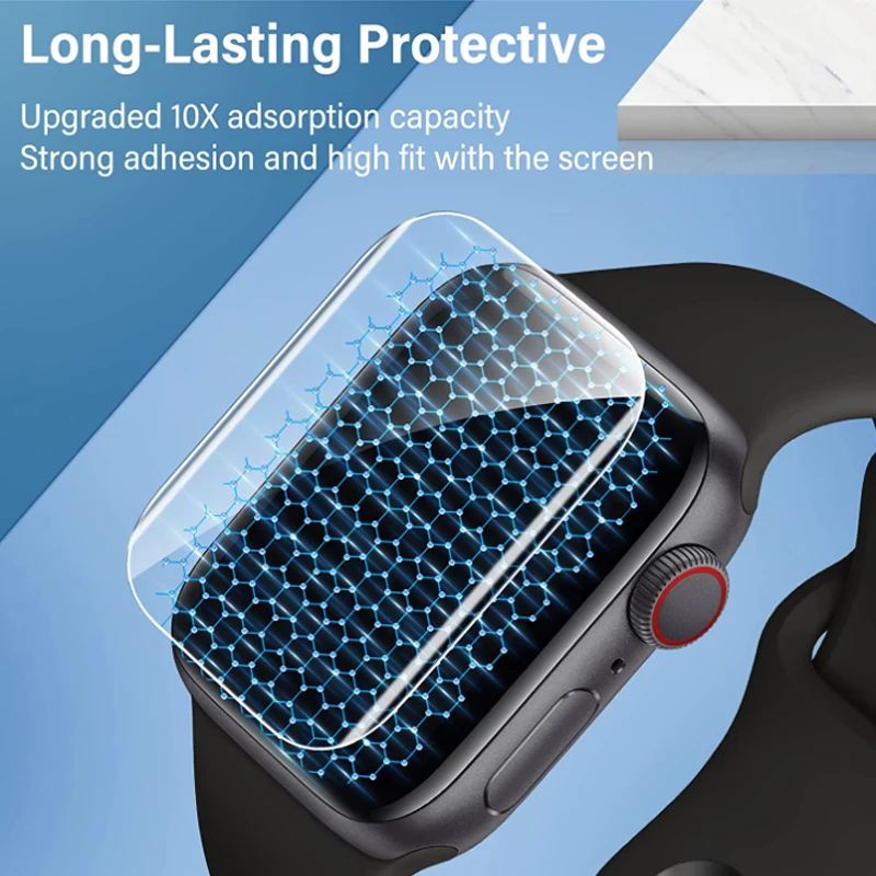 Pellicola protettiva per Apple Watch Screen Protector Ultra 49mm serie 8 7 6 SE 5 4 3 iWatch senza bolle 41mm 45mm 42mm 44mm 40 38mm