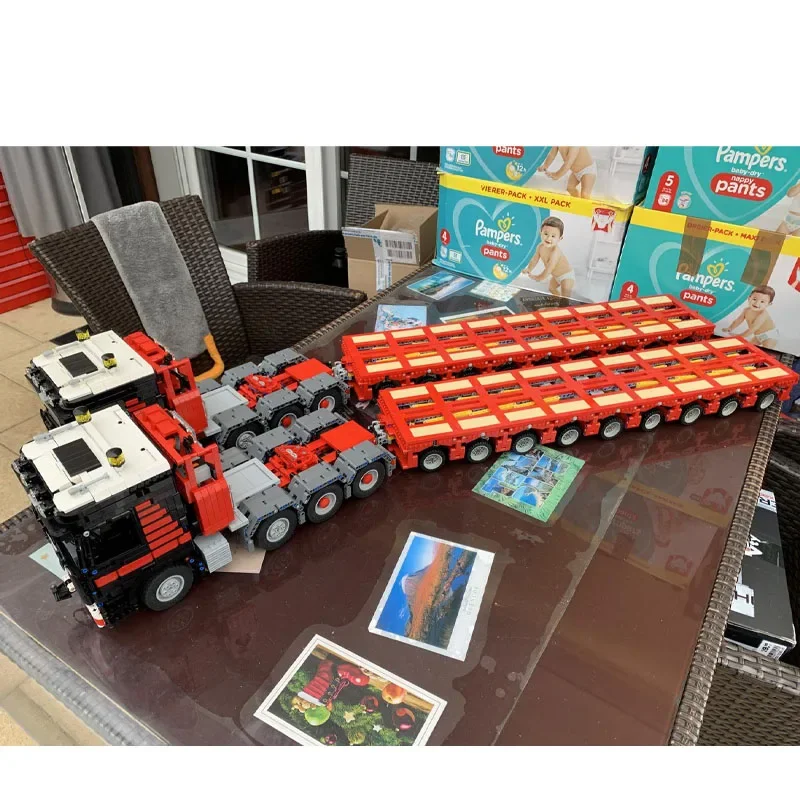 

MOC-57462 Large Modular Platform Trailer Building Blocks Model 4381PartsMOC Creative Boy Kids Birthday Building Blocks Toy Gifts