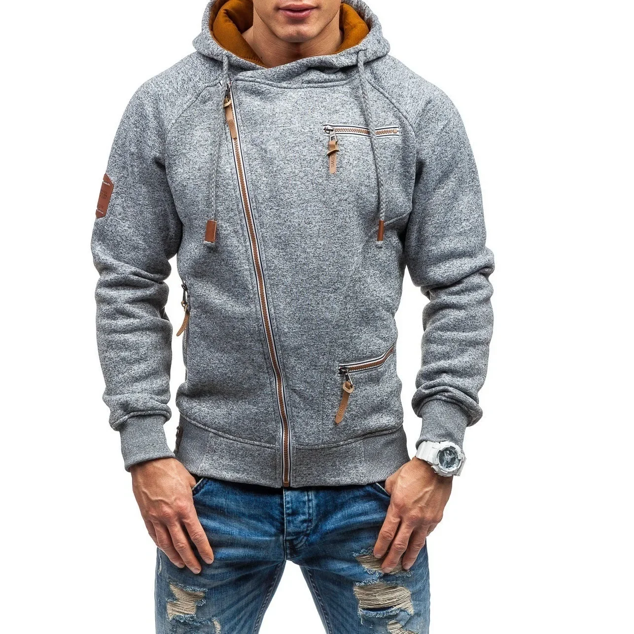 American Style Hooded Sweatshirt Men's Zip Up Hoodie Harajuku Retro Streetwear Women Loose Jacket Spring Fall 2023 New In