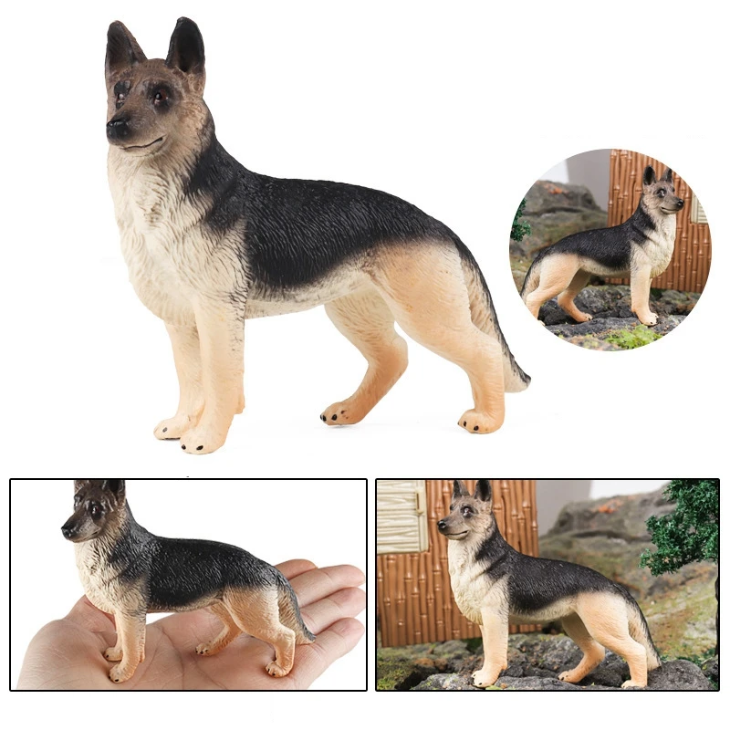 Simulated German Shepherd Dog Model Pet Dog Desktop Decoration Home Puppy Ornament