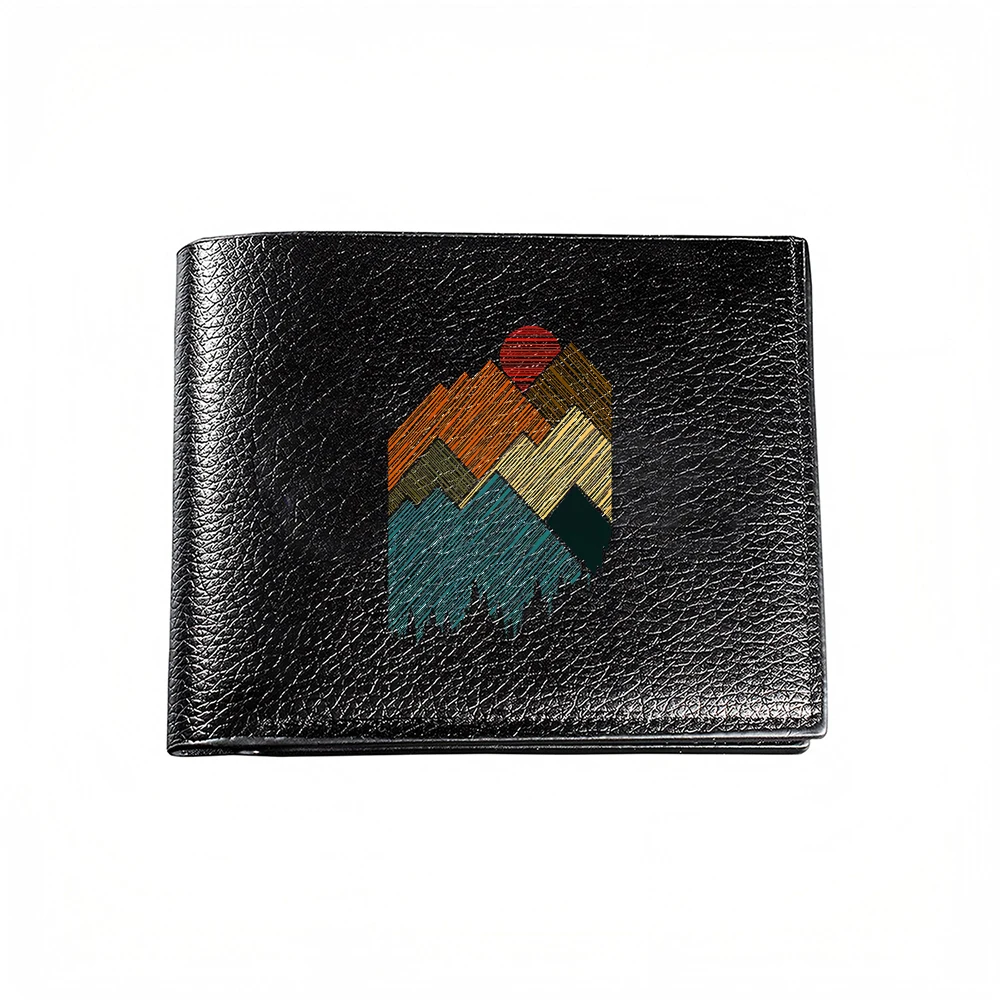 Interior Design Landscape - Geometric Mountain Landscape Print Men's Wallet