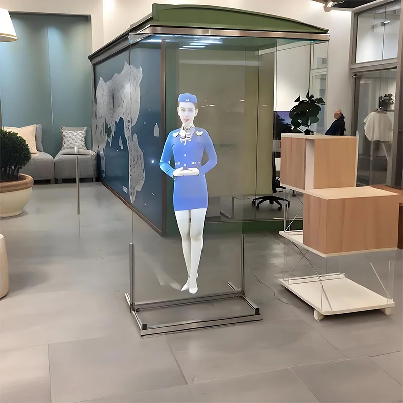 High Light Transmittance Hologram Rear Projection Transparent Film Shop Window Advertising Self-Adhesive Glass Curtain Display