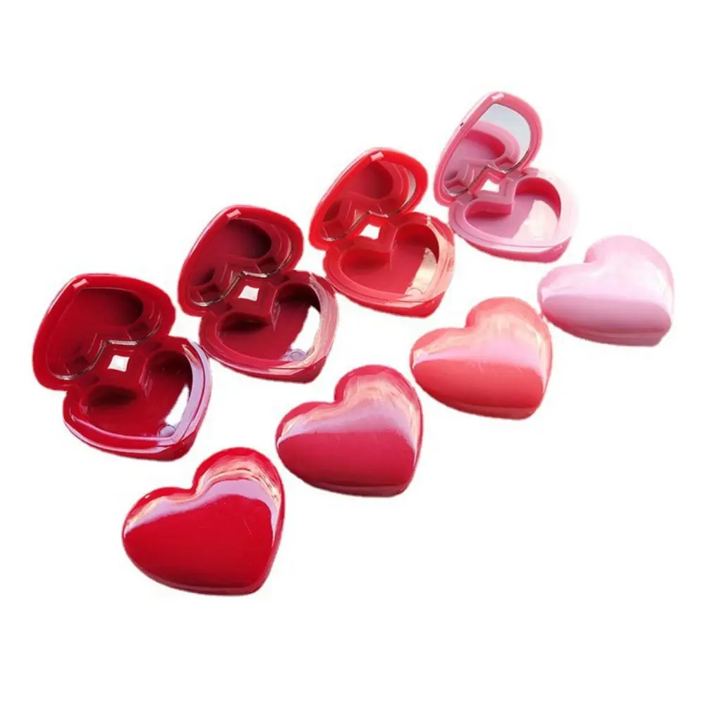 Love Love Heart Shape Empty Eyeshadow Case Rouge Lipstick Box Pigment Palette Refillable Foundation Makeup Dispenser With Pallet