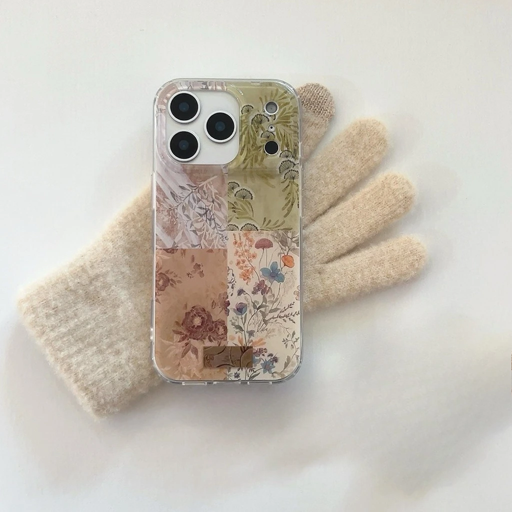 الرجعية النمط الصيني الزهور الملونة الربط للصدمات واقية غطاء الهاتف القضية آيفون 17 16 15 14 برو ماكس #2