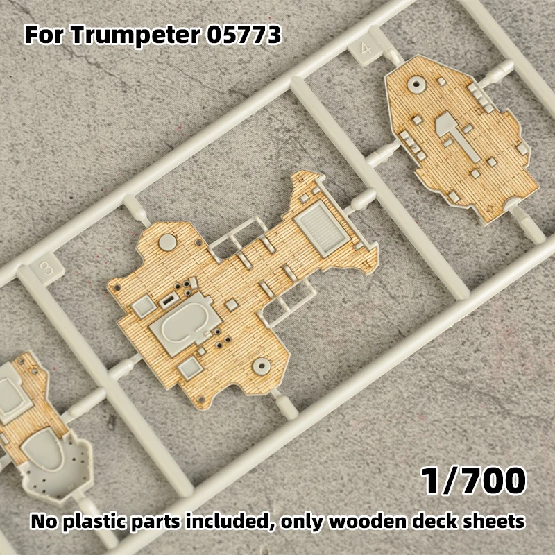 Modell-Upgrade-Teile: Lasergeschnittene Holzdeckplatte mit selbstklebender Ankerkette für TRUMPETER 05316 05773 Battleship 1/700 1/350 – Detail 5