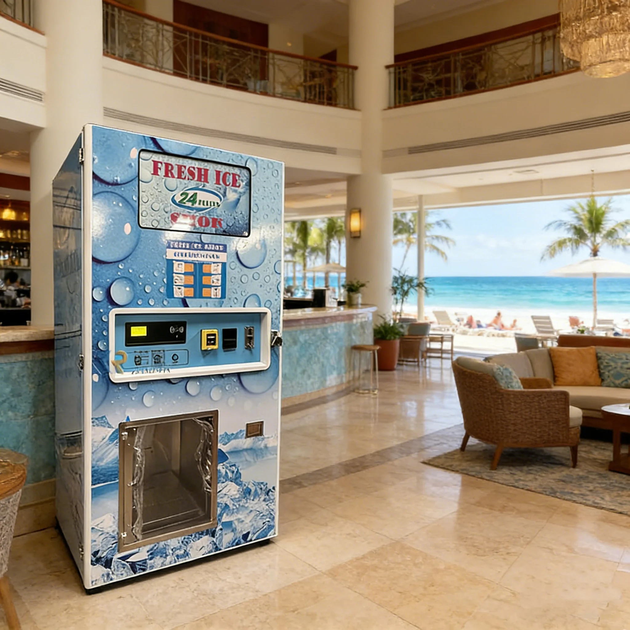 

Customized Vending Machine Supplier Cube Ice Vending Machine And Auto Bag Ice Vending Machine