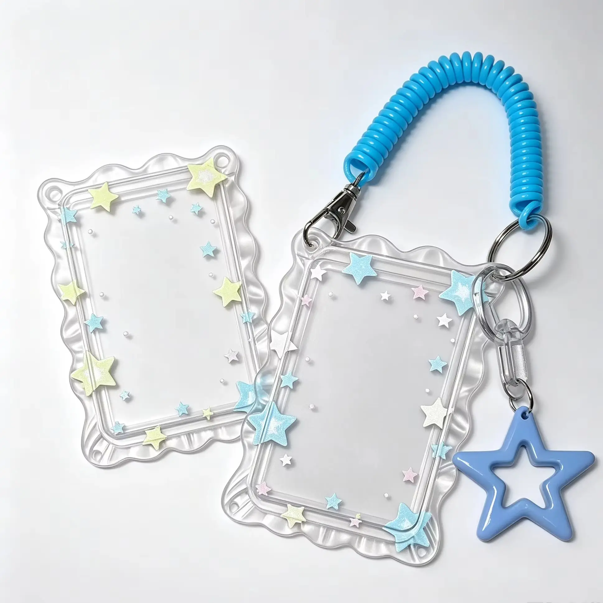 Cute Transparent Photocard Holder  Card Sleeve for Kpop Collectibles Student Campus Meal Card Subway Bus ID Protector