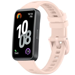 Correa de silicona para Huawei Band 8, 9, correa de reloj deportiva transpirable, pulsera de repuesto para Huawei Band 9, accesorios