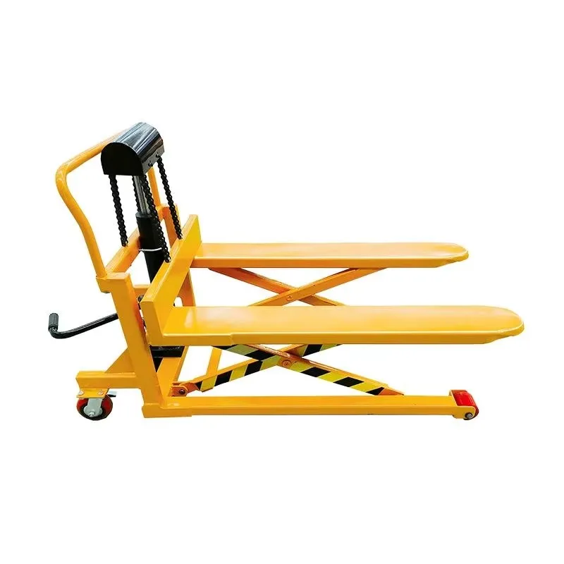 

1 ton 1.5 ton mobile hydraulic scissor jack manual pallet truck double pump forklift manual stacker
