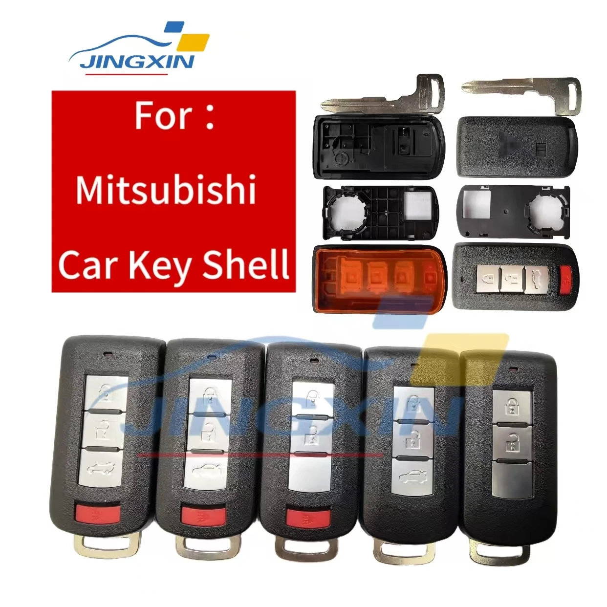 

Jingxin 2/3/4 Buttons Car Remote Key Shell bag for MITSUBISHI ASX Outlander Sport Pajero Shogun Montero Lancer RVR Key Shell