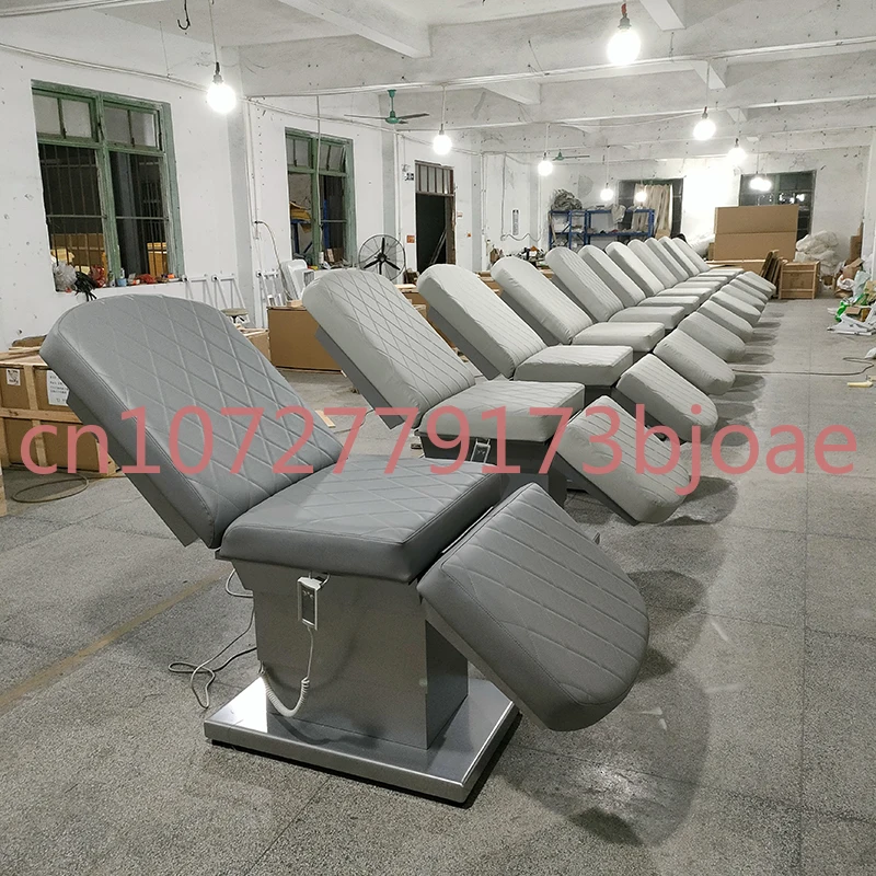 Luxury grey medical beauty bed 3 motors electric massage table modern facial cosmetic  for sale