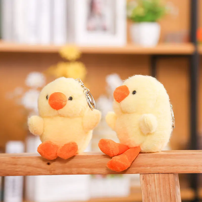 

new fashione chick Cute yellow Plush bag pendant Super funny lovely keychain soft cool toy decorate birthday christmase gift