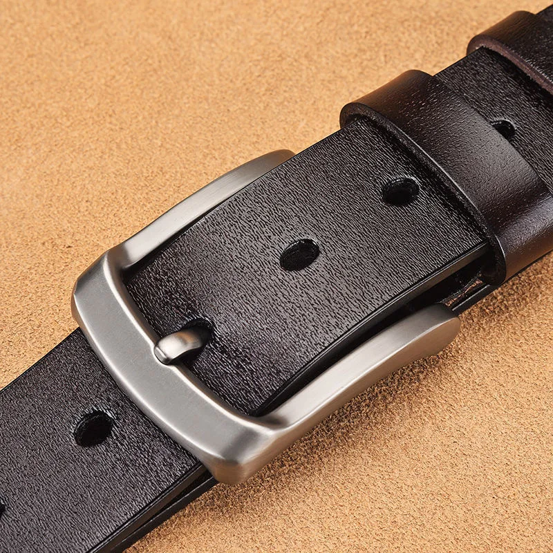 Guter und Günstiger Herren Retro-Dornschließen-Gürtel Geeignet für Formelle Anlässe Hohe Kosteneffizienz Casual Anzug-Hosen-Gürtel Design – Detail 2