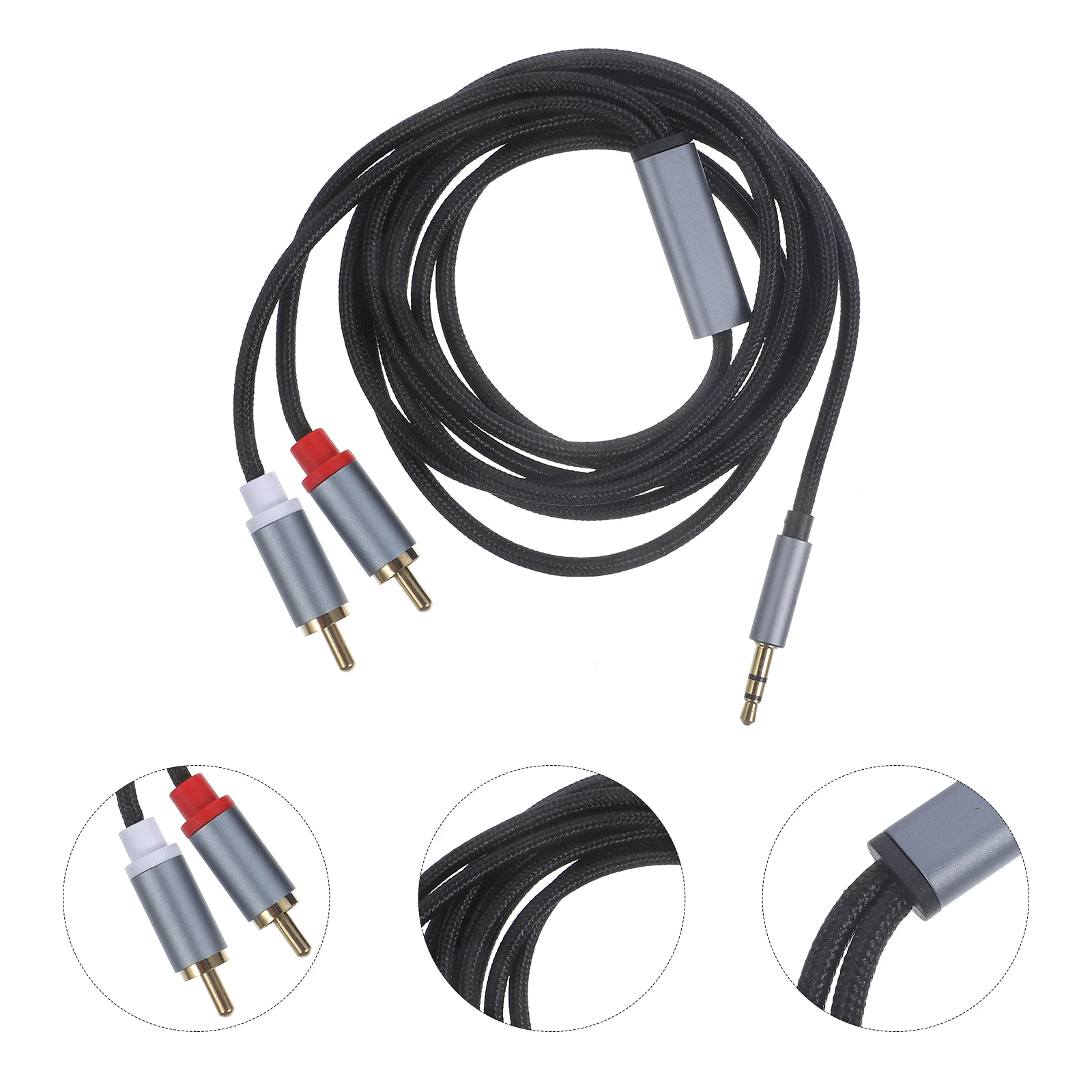 

Dual 2M Audio Video 3.5Mm Aux Cord For Smartphone Vcr Media Player Headphones Stereo Speakers Y Splitter Extension Line Car