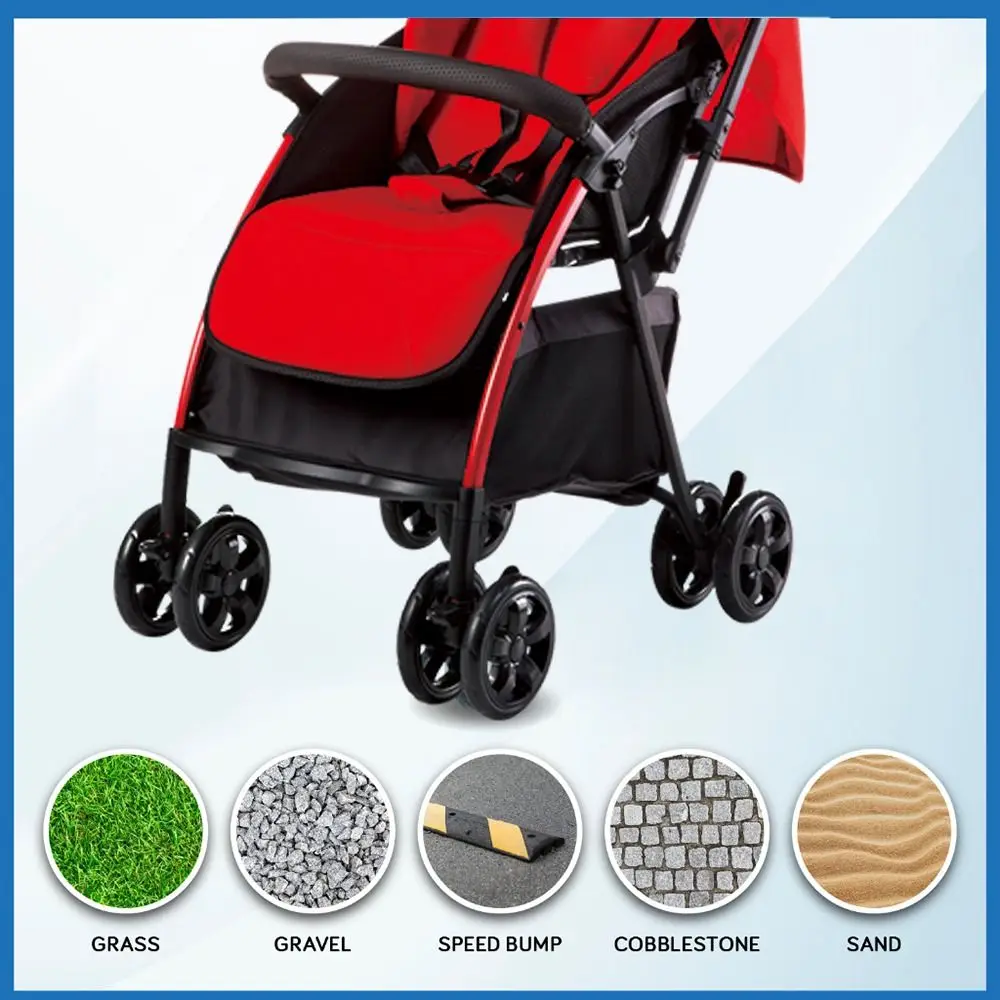 Langlebiges Gummi-Kinderwagen-Rad, Reifen, geräuschlose Lager, langlebiges Kinderwagen-Ersatzteil, hochwertig für Babyzenes Yoyo Yoya YuYu