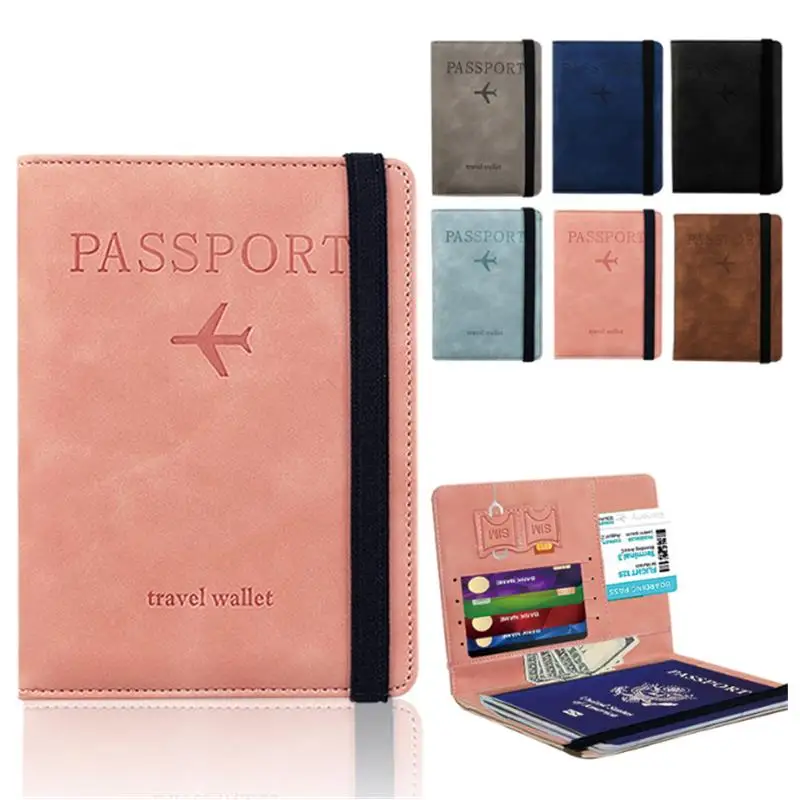 الرجال محفظة من جلد PU جواز سفر محفظة بطاقة الذكور إكسسوارات السفر اليد حمل جواز السفر بطاقات الأعمال حامل المحفظة #1