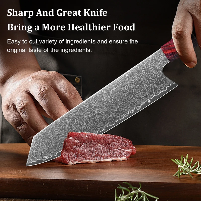 1-5 PCS Damascus Kitchen Knife Set 67 Layers Handmade Forged Chef knife sharp Stable wood Handle Janpan Kitchen knife