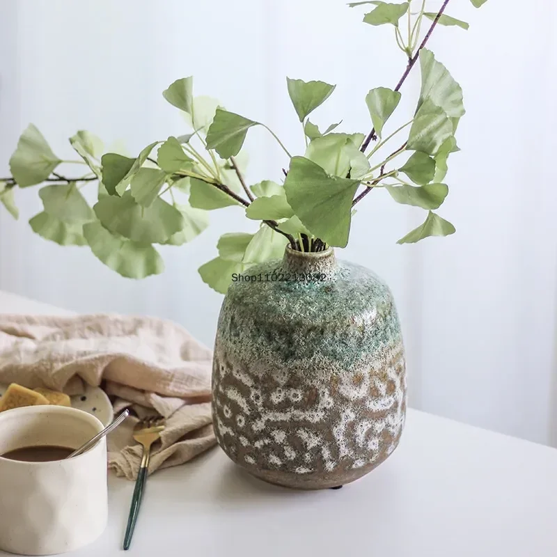 Creative Ceramic Vase Kiln Changing Bubble Glaze Gradient Color Art Ornaments Flower Vase Flower Arrangement Home Furnishings