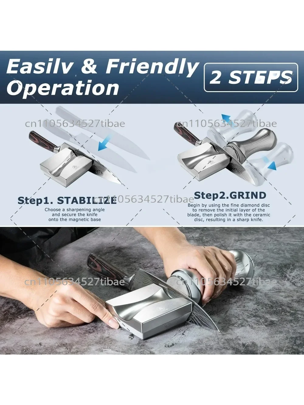 Rolling Knife Sharpener for Straight Blades Universal Knife Sharpening Tool for Kitchen Knife Set