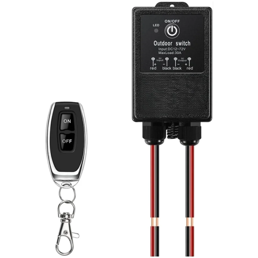 

12V Wireless Remote Control Relay Switch with 40A Load and IP65 Waterproof for Remote Control of Electrical Machines