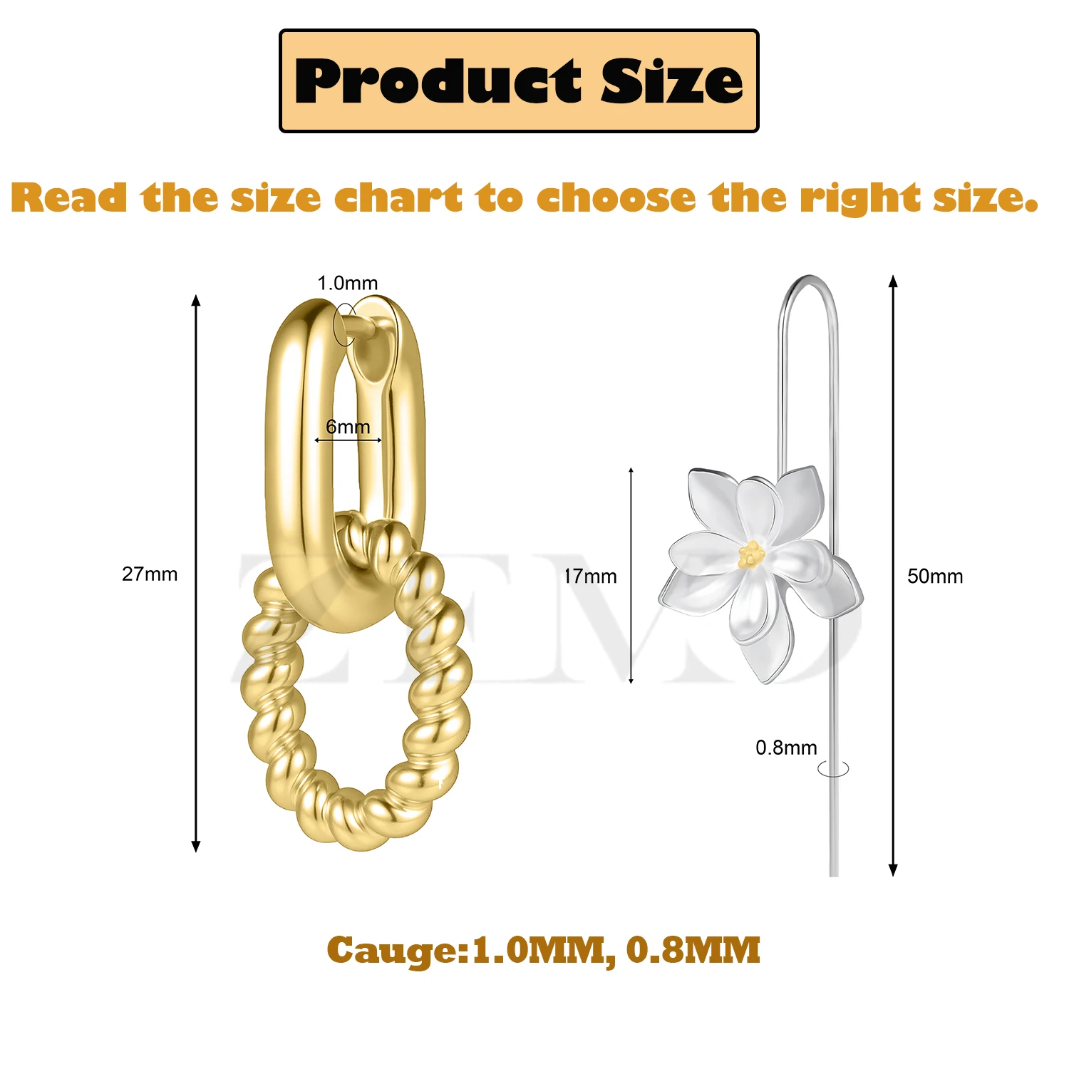 ZEMO 2 Pcs/lot Long Tassel Dangle Earrings For Women Flower Butterfly Alloy Drop Earrings Chain Ear Lines Dangle Earring Jewelry