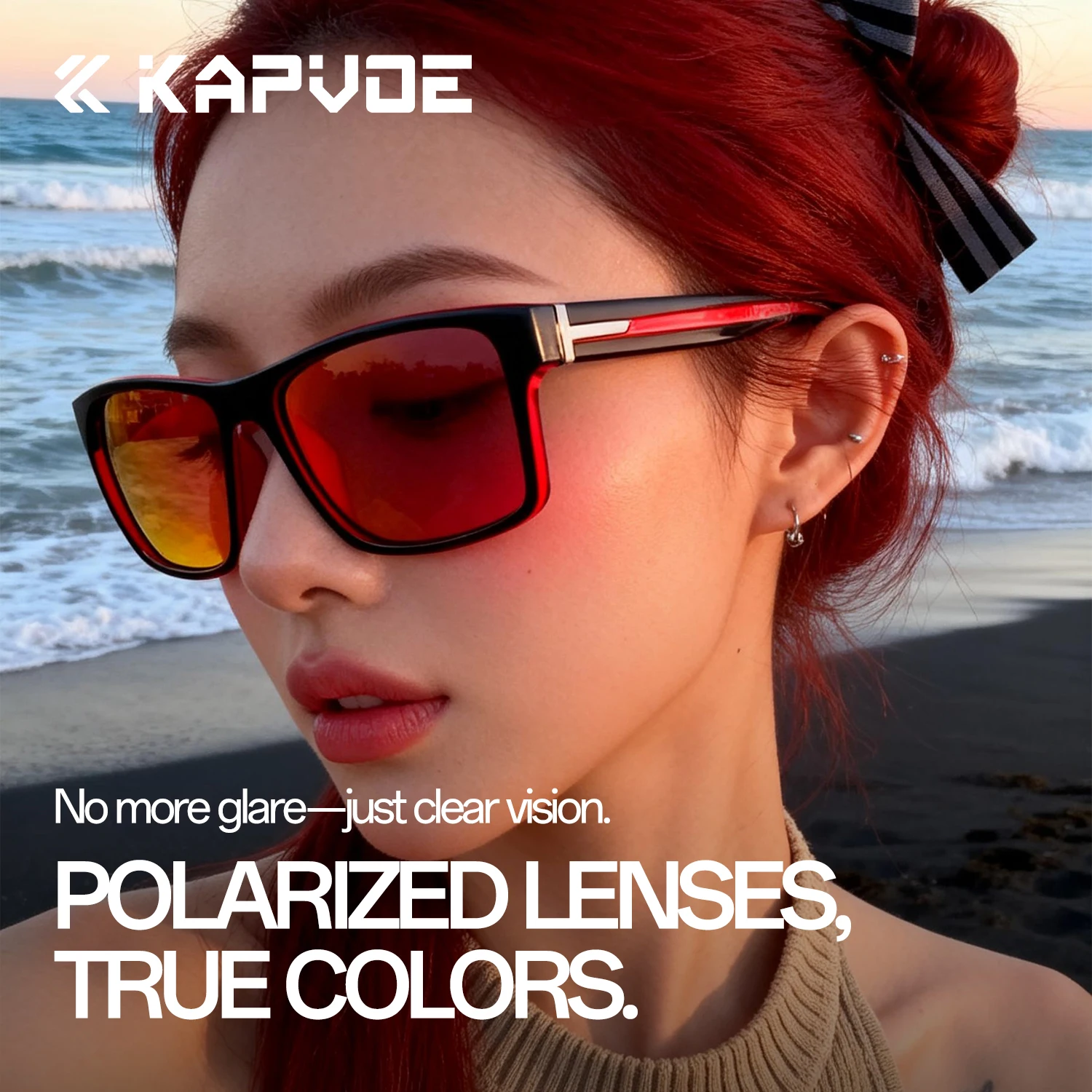 Kapvoe Hiking Eyewear Polarized Fishing Sunglasses for Men Fashion Driving Shades Cycling Glasses Golf Bike Goggles Clearance