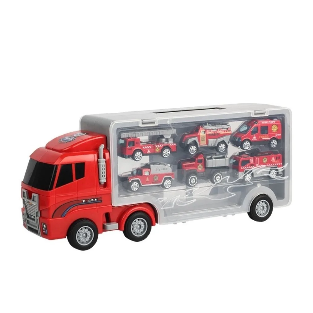 New Simulation Storage Container Truck Model ABS Plastic Die-cast Construction Children's Car Truck Vehicle Car Set