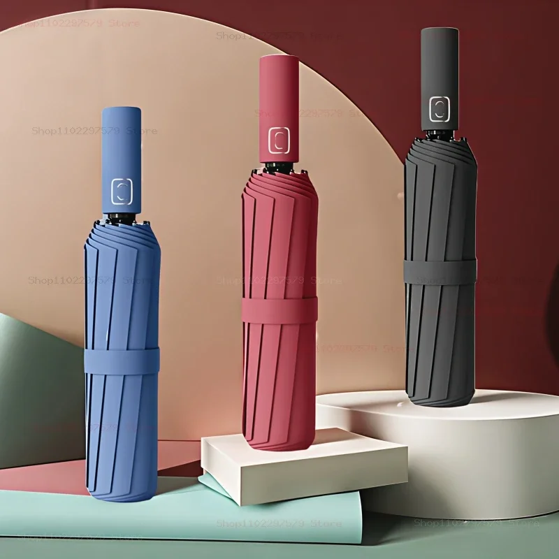 

Новый супер сильный ветрозащитный автоматический зонт от солнца УФ 12 К ребер 105 см защита от дождя на открытом воздухе портативный зонт