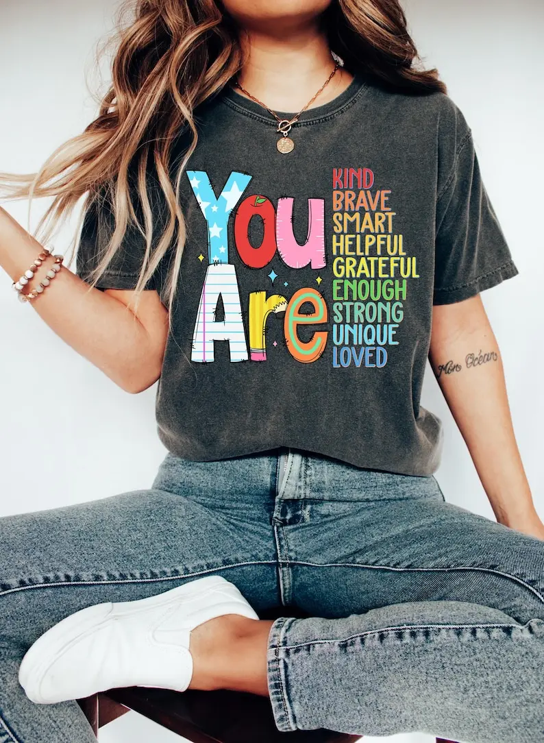 You are kind Shirt,Back to school Back to school Teacher appreciation Teacher kindergarteen Short Sleeve Top Tees 100% Cotton