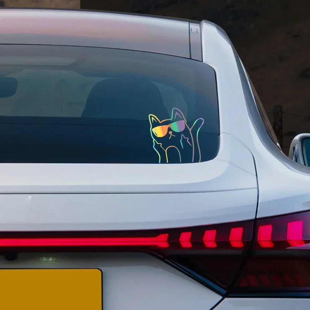 

Car Sticker Creative Arrogant Sunglasses Kitten Vinyl Decals Car Body Window Styling Personalized Decoration Accessories
