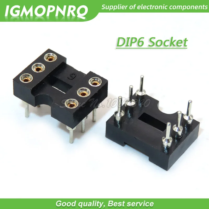 10PCS Round Hole IC socket Connector DIP 6 8 14 16 18 20 24 28 pin Sockets DIP6 DIP8 DIP14 DIP16 DIP18 DIP20 DIP24 DIP28 DIP-8