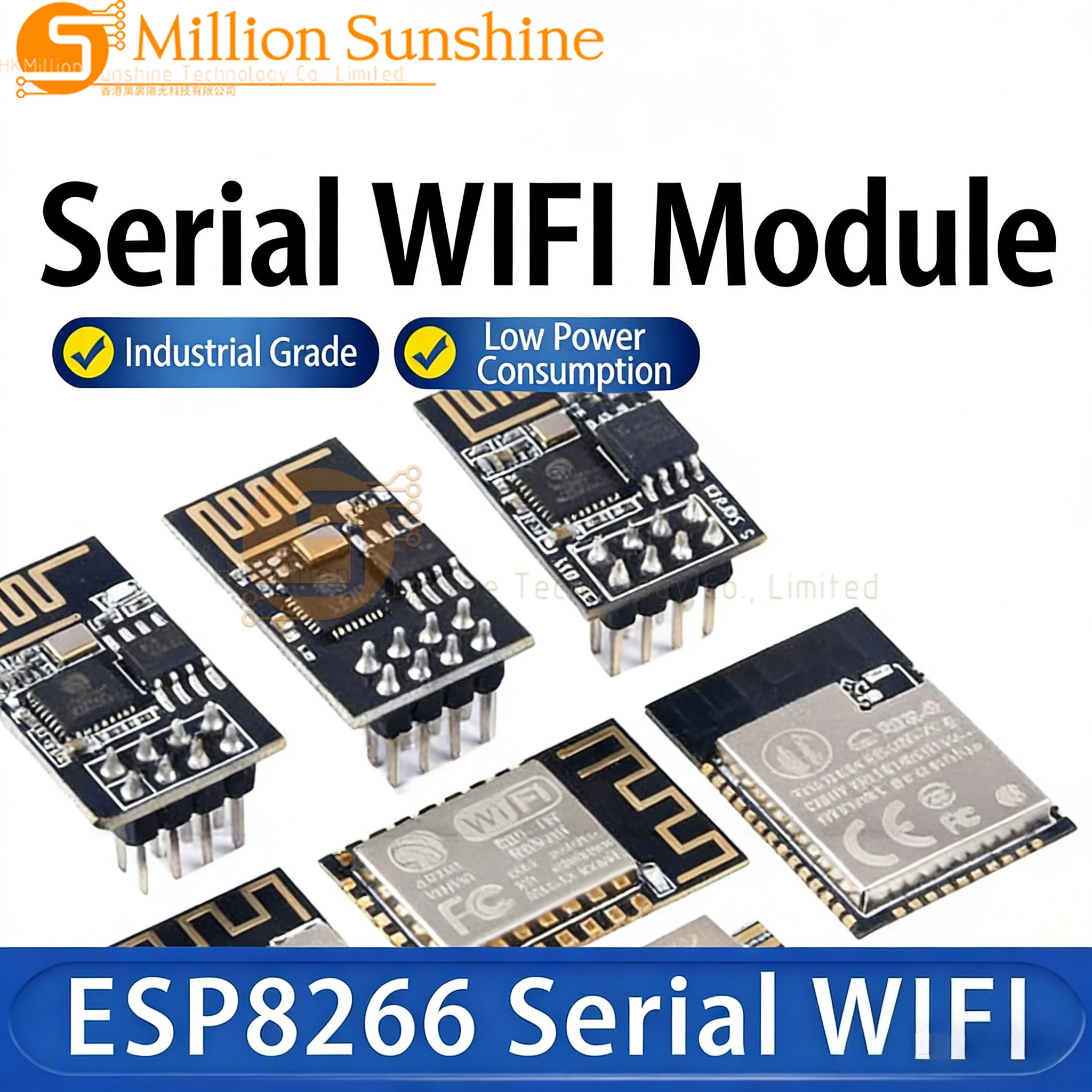 5pcs ESP-12F ESP12S ESP12E ESP-01 ESP-01S ESP-07 ESP8285 ESP8266 Serial WiFi Wireless Module For IoT Arduino