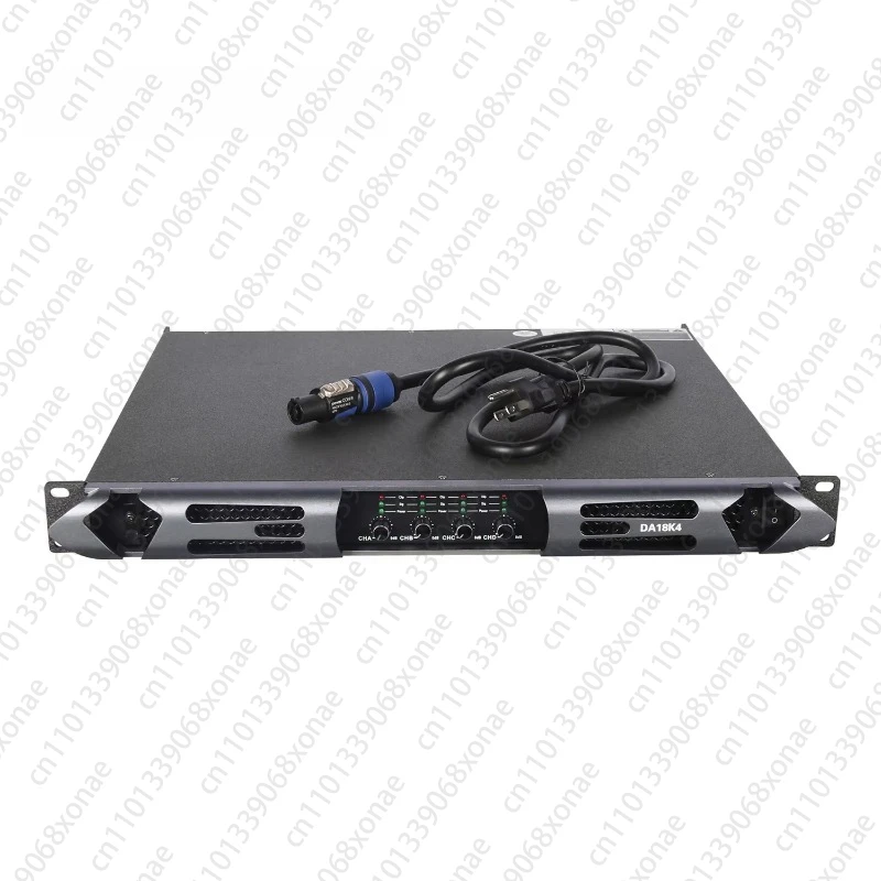 Professional DA18K4 18000W 4-channel 1U Class D Metal Housing 8-ohm and 4-ohm Impedance Audio High-power Amplifier