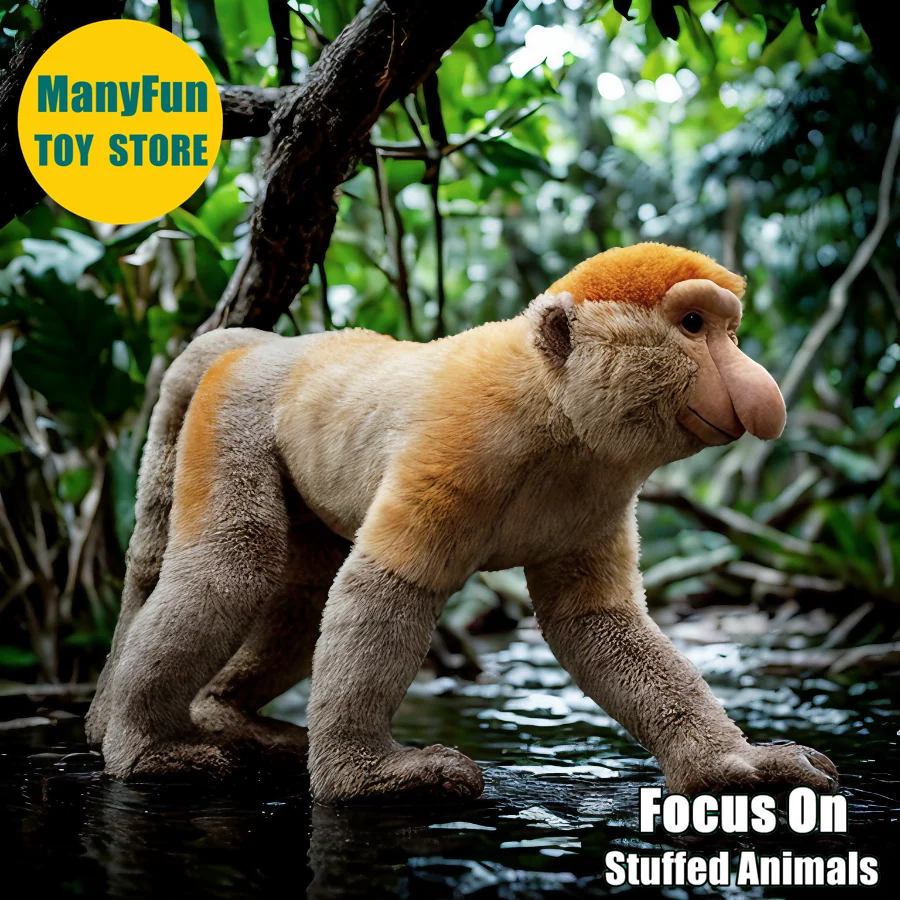 

Proboscis Monkey High Fidelity аниме милые плюшевые носовые обезьяны плюшевые игрушки реалистичные животные моделирование мягкая кукла Kawai игрушка подарки