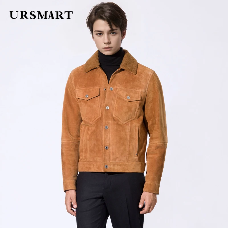 

Suede leather jacket for men in 2024 autumn and winter, new fashionable and handsome cowhide jacket for men