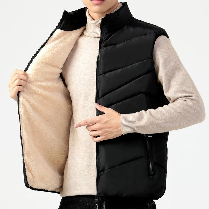 

Vest For Men 2023 Winter Warm Casual Sleeveless Jacket Korea Fashion Loose Gilet Coat Jackets Man Clothing New Waistcoat Thicken