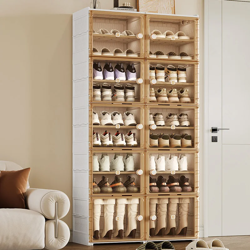 

High Quality Indoor Folding Shoe Rack Multi-Layer Storage Shoe Cabinet for Living Room Free Installation Made Durable Plastic