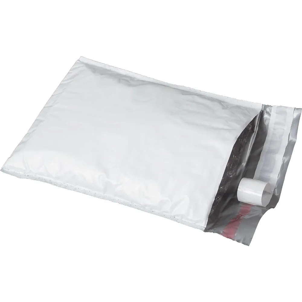 الختم الذاتي المبطن # 6 12.5 × 19 عبوة بيضاء مكونة من 25 قطعة لحماية الشحن #2