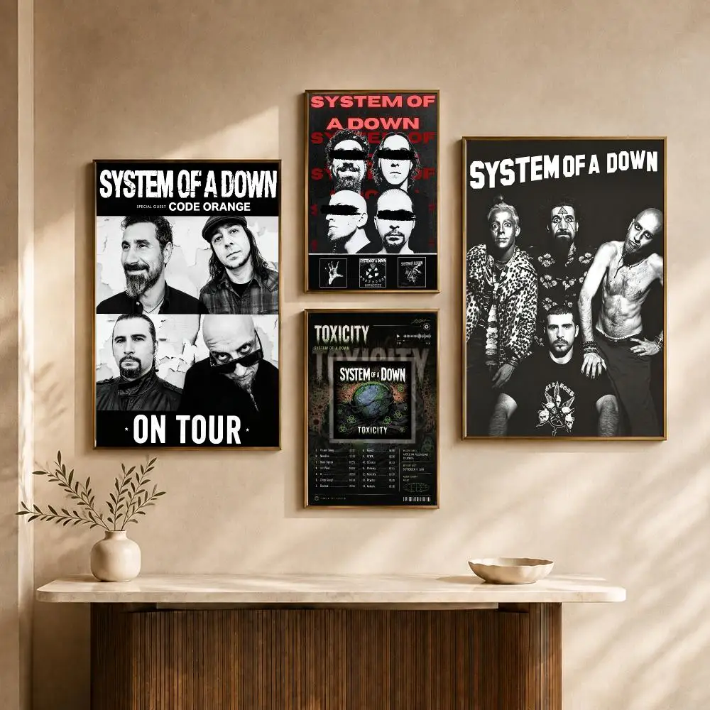 Music System Of A Down Nu Metal Toxicity Rock Band Poster HD Wall Decor Apartment Dorm Office Cafe Bedroom Home Gift