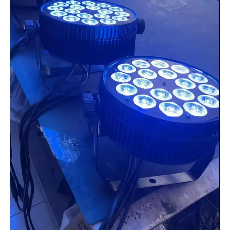 12W 18W LED Par Light Ultra Thin Aluminum Stage Lighting 6in1 RGBWA UV Flat Lamp for Wedding Party Nightclub Disco Show DJ