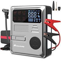 Mudiro Car Jump Starter with Air Compressor 6000A 150PSI PD 30W, Battery Jumper Starter Portable,  2 Lights, for Motorcycle