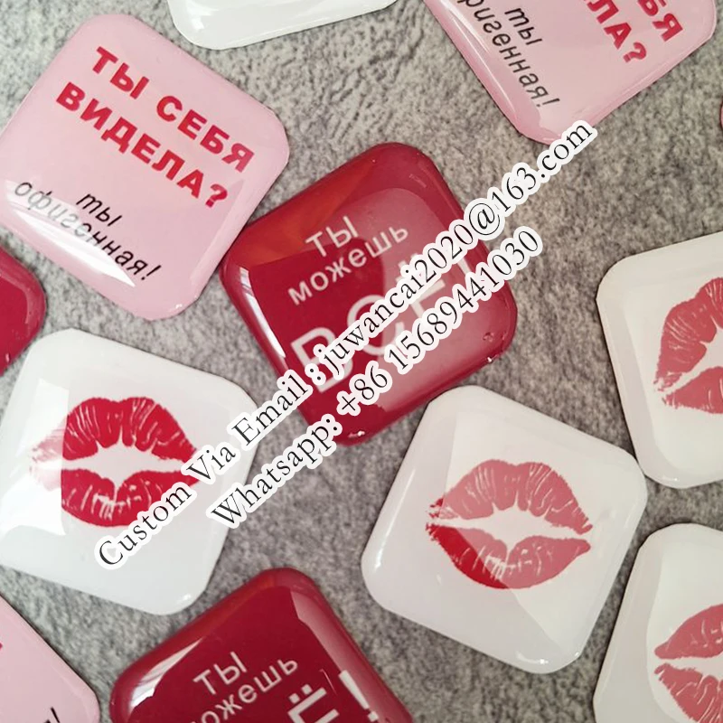 Custom 3D Resin Stickers for Business 3D Epoxy Stickers Logo Sticker Qr Code Sticker Designfor Stylish Phone and Device Decals