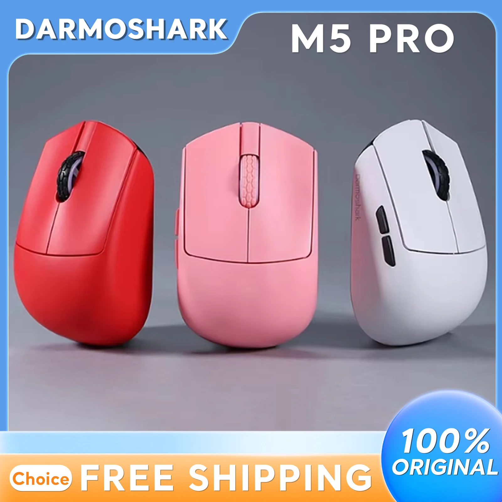 

Darmoshark Wireless Mouse Three Mode Bluetooth Ergonomics Lightweight Esports Gaming Mouse Pc Accessories Gamer Mice Gift