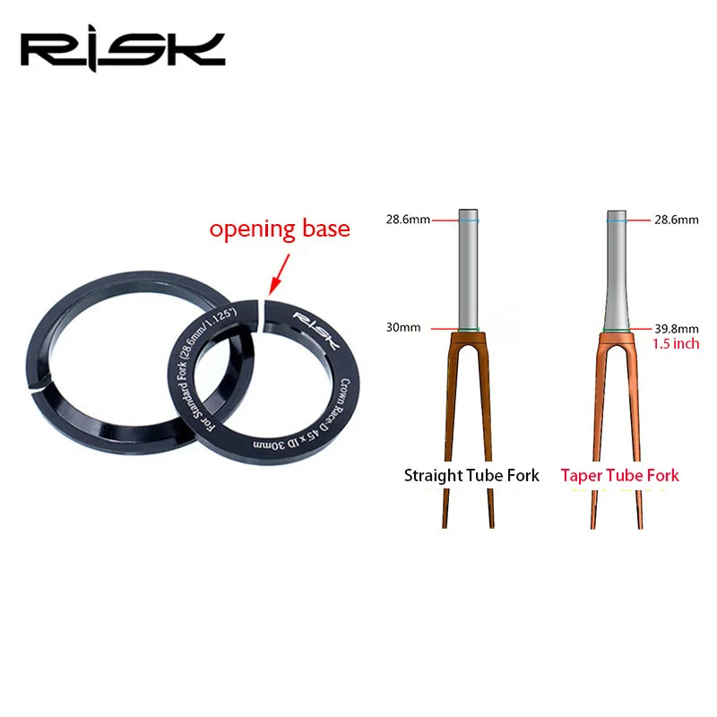 Risk Mtb Bike Headset for 34/41/41.8/44/49.7/50.6/55/56mm Head tube 1 1/8 Headset Built Aluminum Bicycle Headset Peilin Bearing