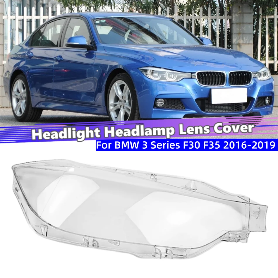 For BMW 3 Series F30 F35 2016 2017 2018 2019 Car Gadgets Lampshade Headlights Cover Car Front Headlight Lens Cover Lights Shell