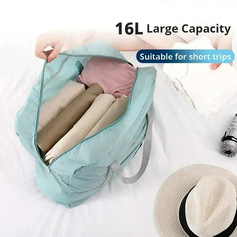 Paquete de 2 bolsas de viaje plegables para aerolíneas, bolsa de mano para fin de semana durante la noche, bolsa de mano para Hospital, bolsa de lona para gimnasio, mujeres y hombres